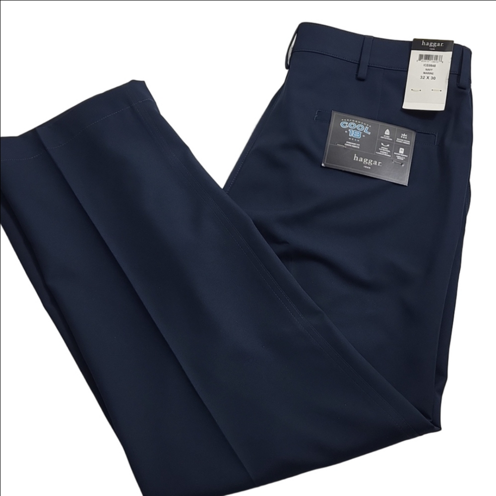 Haggar Navy Performance Golf Pants Lightweight 32x30